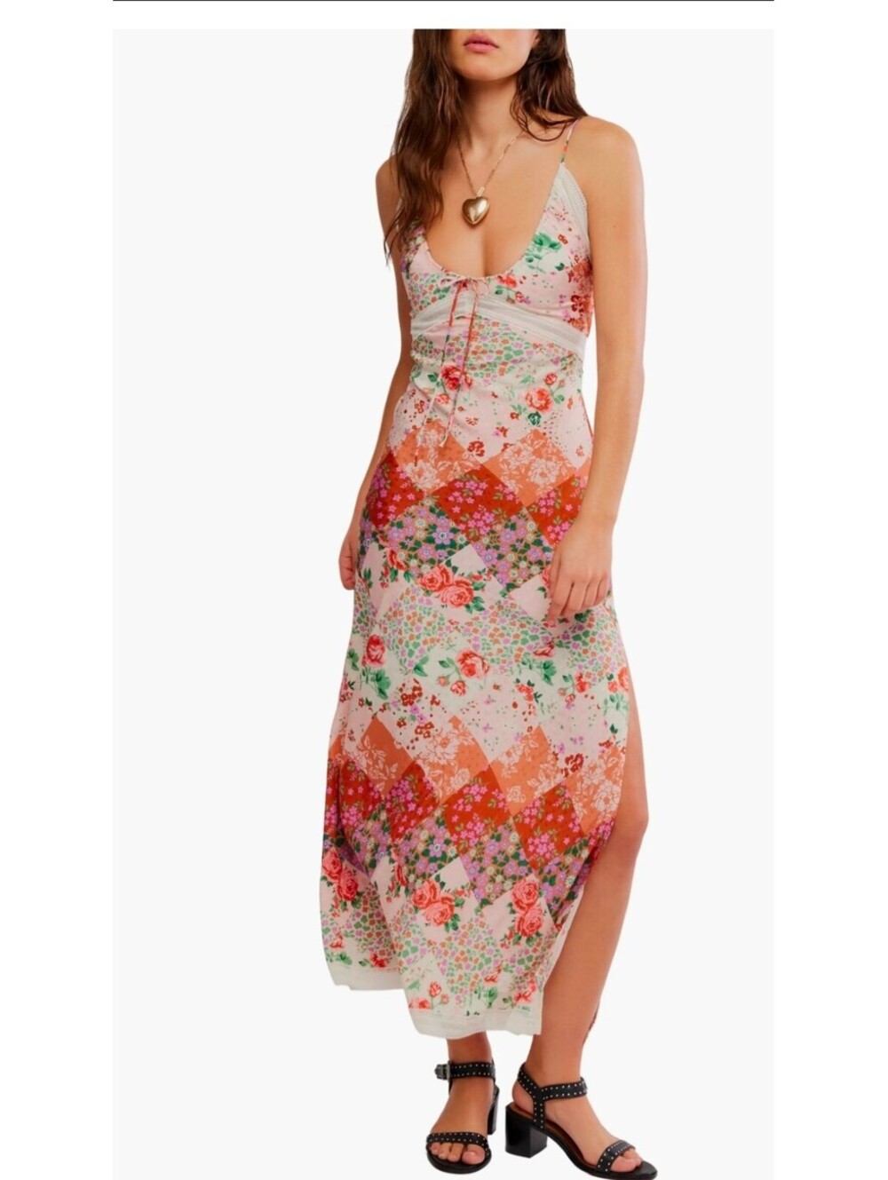Free People Intimately Floral Maxi Slip Dress Size M